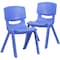 Flash Furniture Blue Plastic Stackable School Chair with 15.5" Seat Height, PK2 2-YU-YCX-005-BLUE-GG - alternate 10